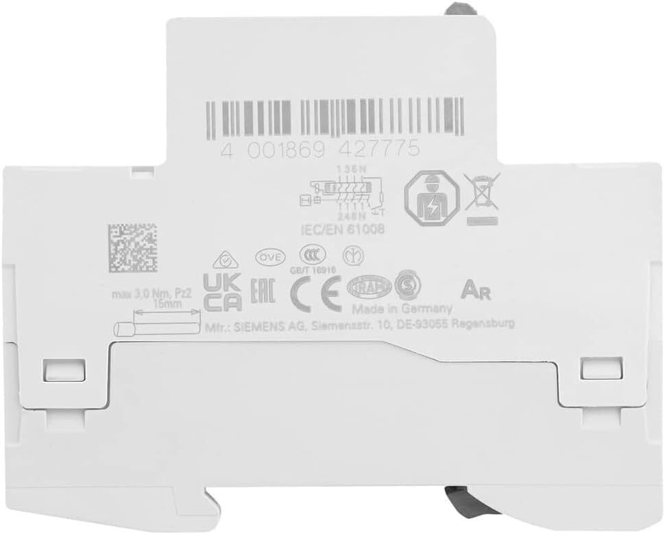 Siemens 5SV33446 Siemens Dig.Industr. FI-Schutzschalter A 4polig 40 A 0.03 A 400