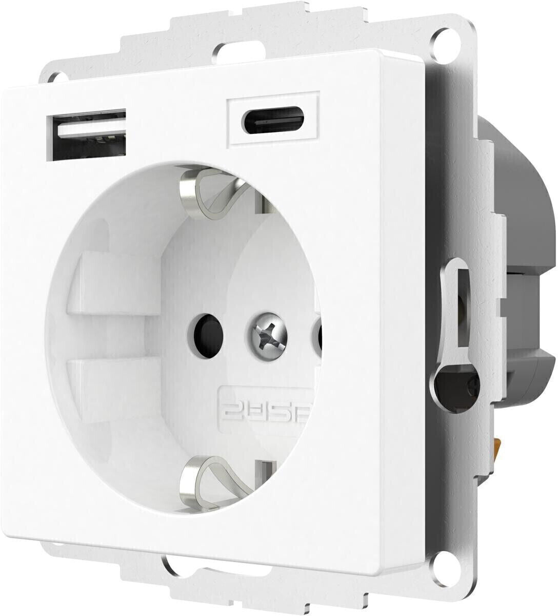 2USB Schutzkontakt-Steckdose mit USB-Ladeausgang - 1-fach (Modell: 2U-449511)