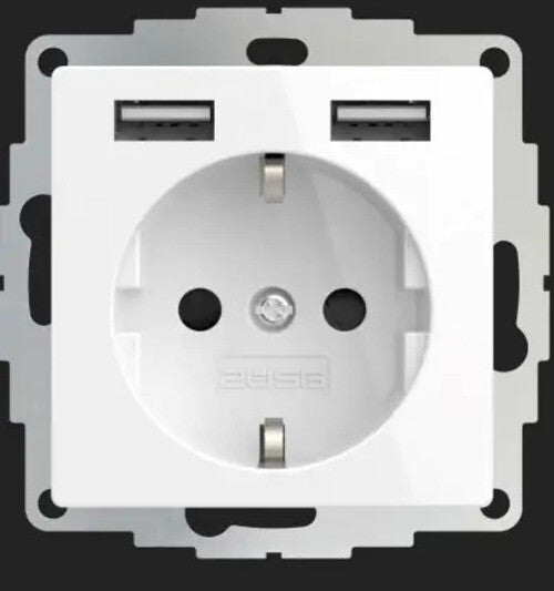 USB Steckdose 2USB inCharge DIY 55 10,5w Reinweiß