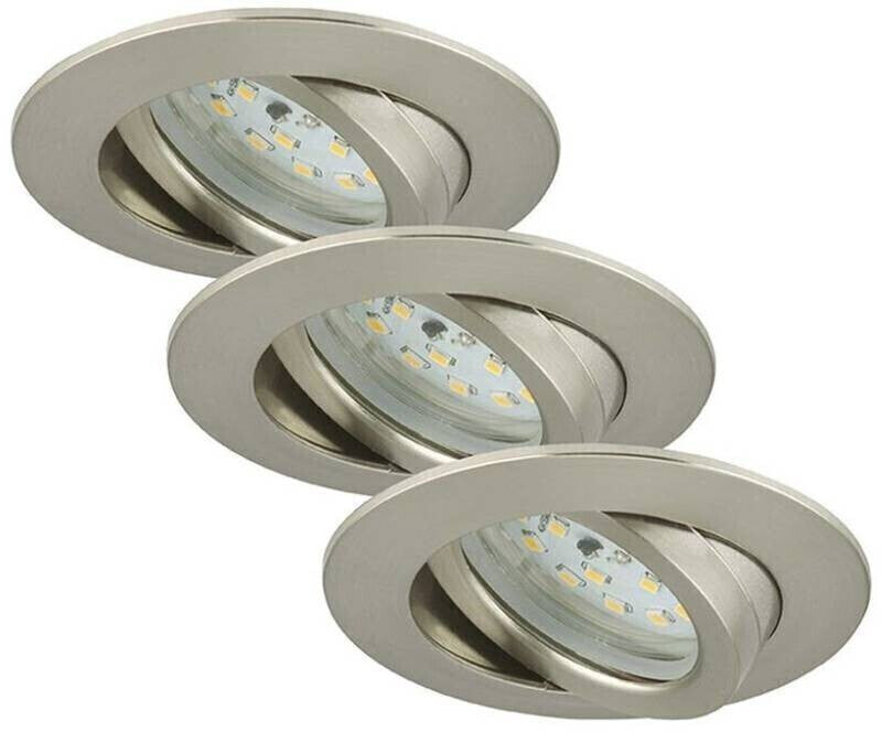 Briloner LED Einbauleuchte, Dimmbar und Schwenkbar, 6,5W, Silber, Kunststoff, IP