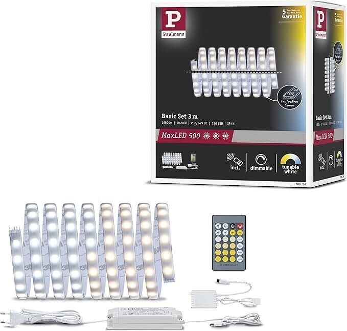 Paulmann 70624 LED Stripe MaxLED 500 Basisset Tunable White 3m 20W