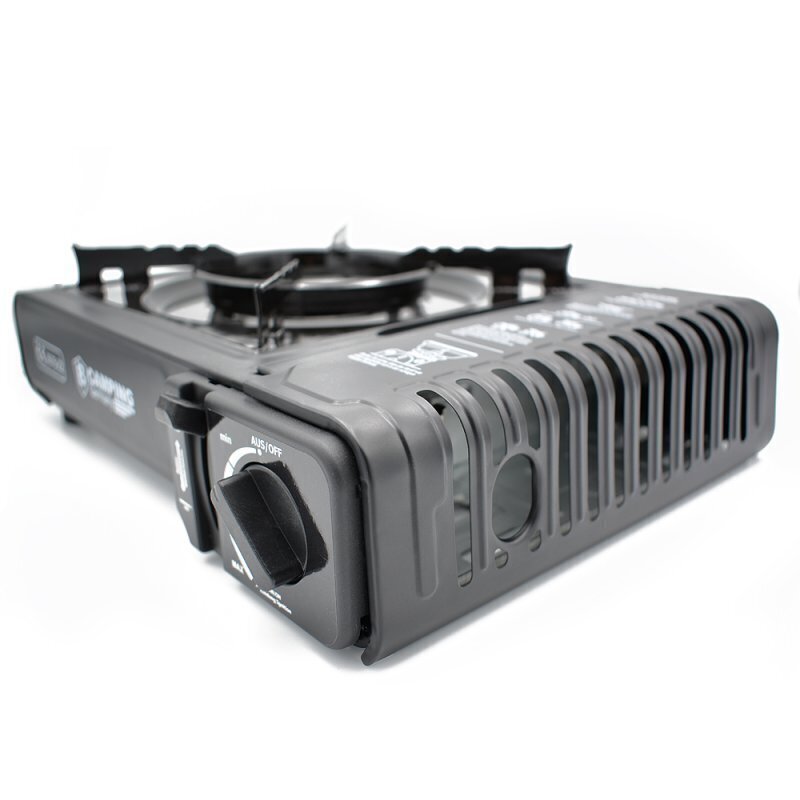 Gaskocher Campingkocher mit Koffer & Sicherheits-System – Piezo-Zündung – 2,1 kW
