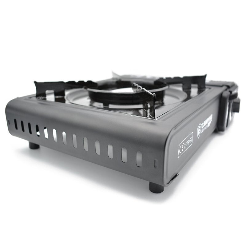 Gaskocher Campingkocher mit Koffer & Sicherheits-System – Piezo-Zündung – 2,1 kW