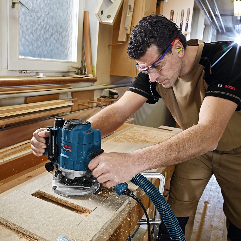 Bosch 1x PRO Nutfräser, gerade, zweischneidig (für Weichholz, Hartholz, Ø 12,7 mm, Professional Zubehör Handfräse, Kantenfräse)