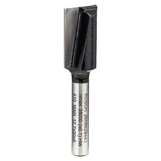 Bosch 1x PRO Nutfräser, gerade, zweischneidig (für Weichholz, Hartholz, Ø 12,7 mm, Professional Zubehör Handfräse, Kantenfräse)