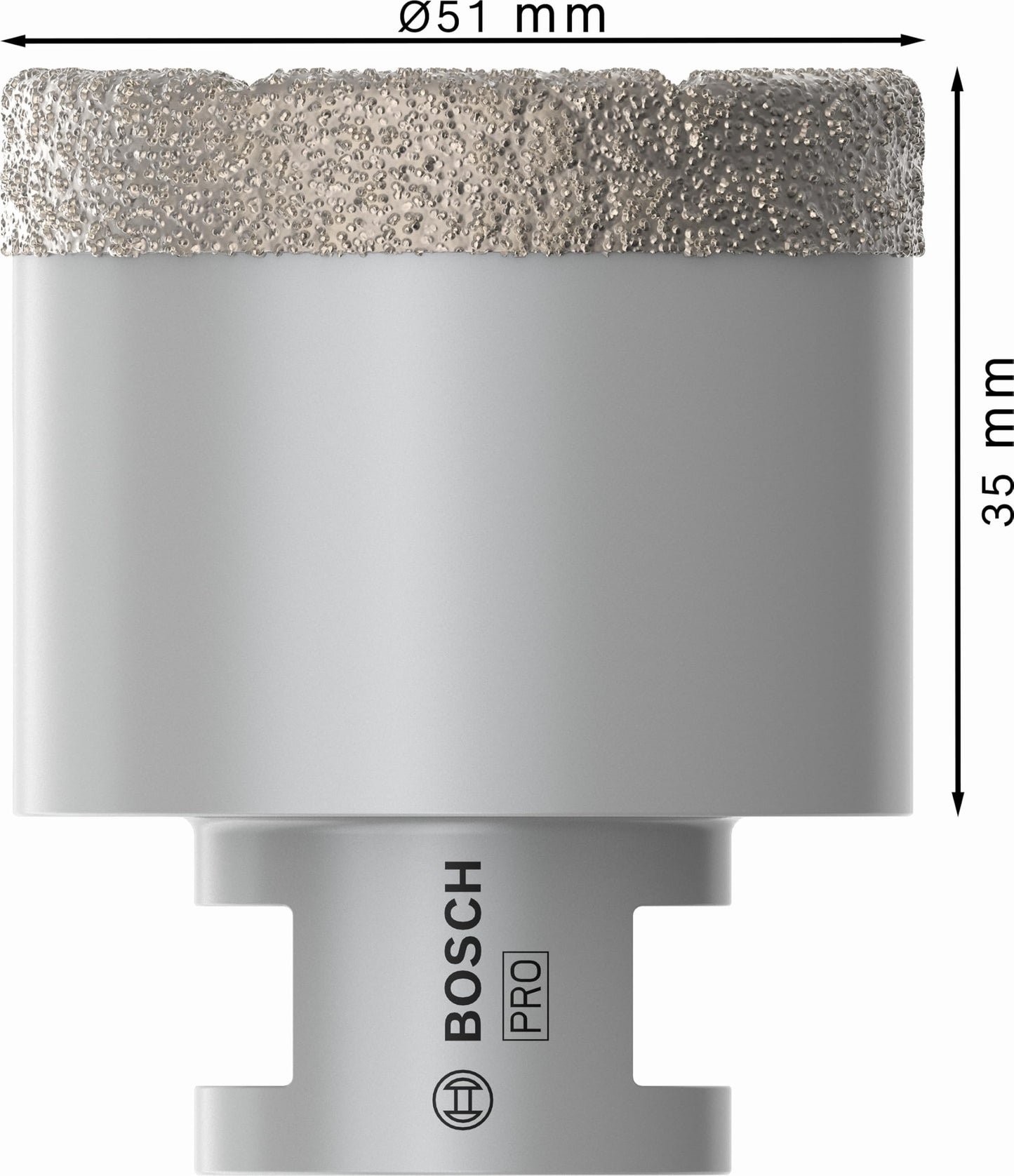 Bosch Professional 1x Diamanttrockenbohrer Dry Speed Best for Ceramic (für Trockenbohren von Hartkeramik, Ø 51 x 35 mm, Zubehör Winkelschleifer)