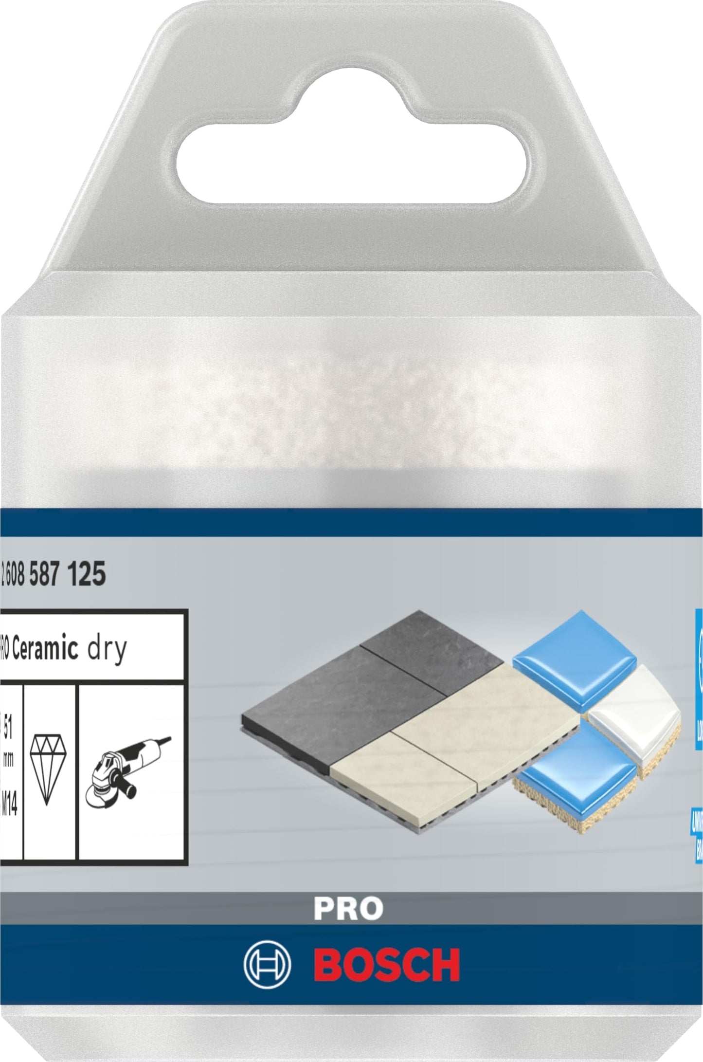 Bosch Professional 1x Diamanttrockenbohrer Dry Speed Best for Ceramic (für Trockenbohren von Hartkeramik, Ø 51 x 35 mm, Zubehör Winkelschleifer)
