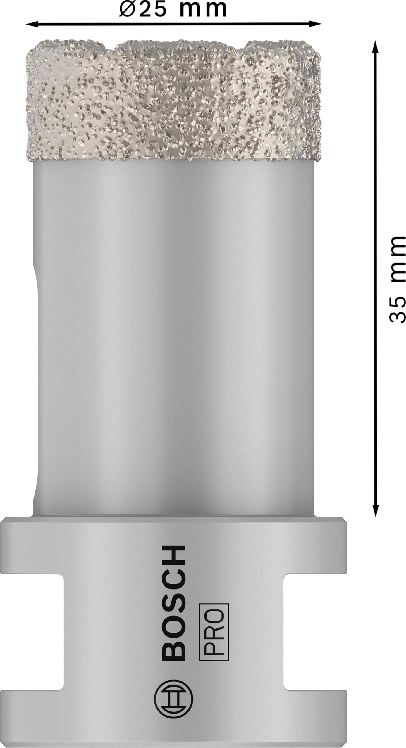 Bosch Accessories Bosch Professional 1x Diamanttrockenbohrer Dry Speed Best for Ceramic (für Trockenbohren von Hartkeramik, Ø 25 x 35 mm, Zubehör Winkelschleifer)