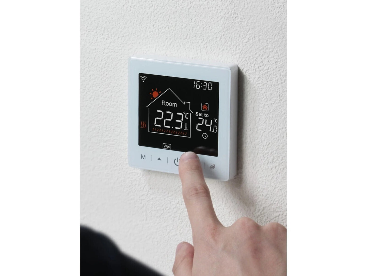 Perobe Raumthermostat WLAN 230 V Smart für Fußbodenheizung + App-Steuerung