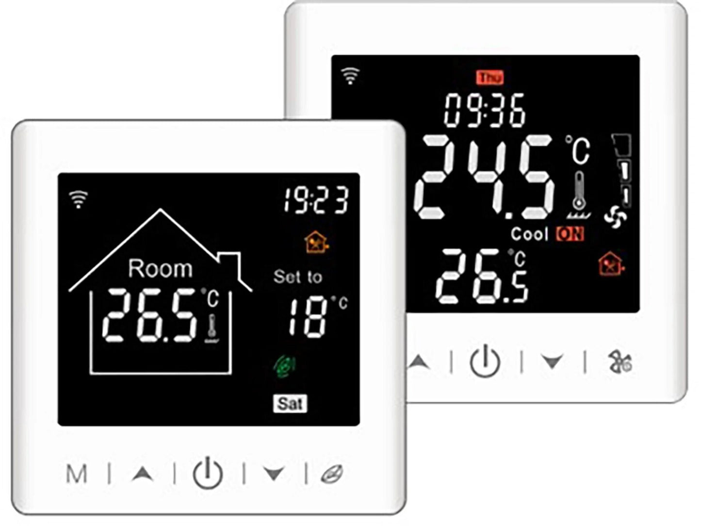 Perobe Raumthermostat WLAN 230 V Smart für Fußbodenheizung + App-Steuerung