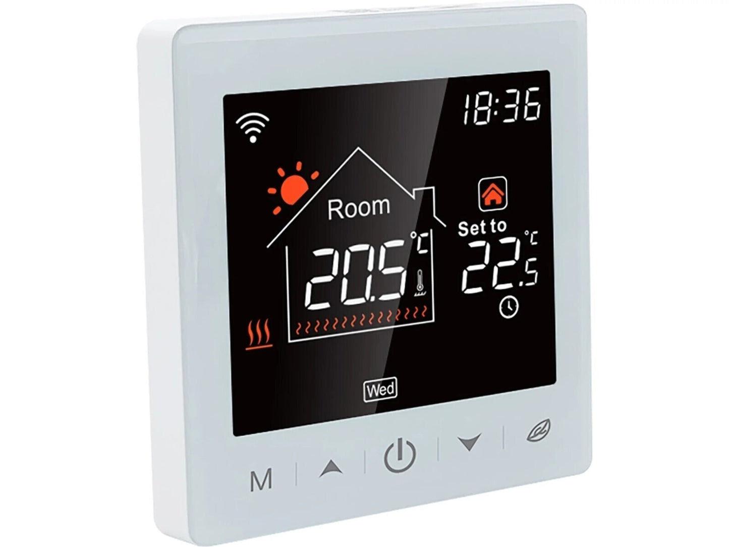 Perobe Raumthermostat WLAN 230 V Smart für Fußbodenheizung + App-Steuerung