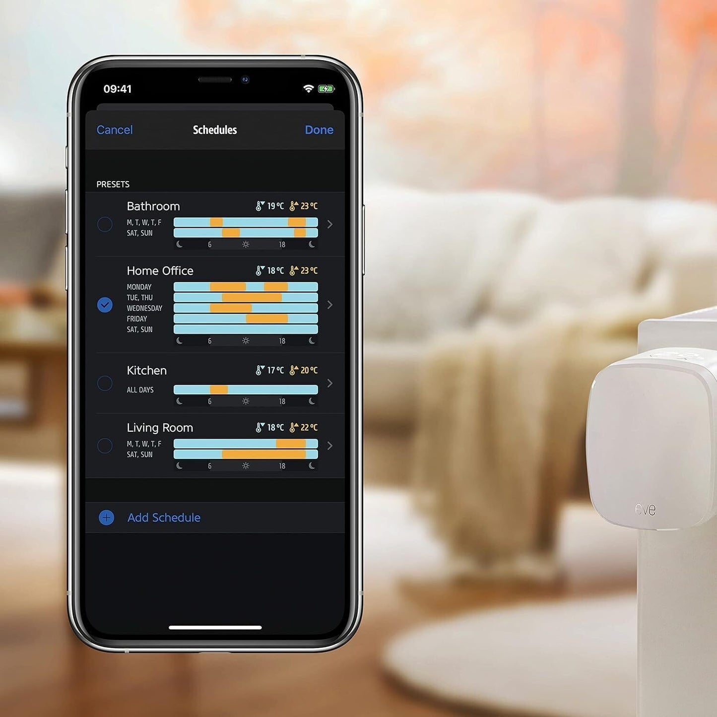 🌡️ Eve Thermo – 2er Set | Smartes Heizkörperthermostat mit LED-Display & Apple