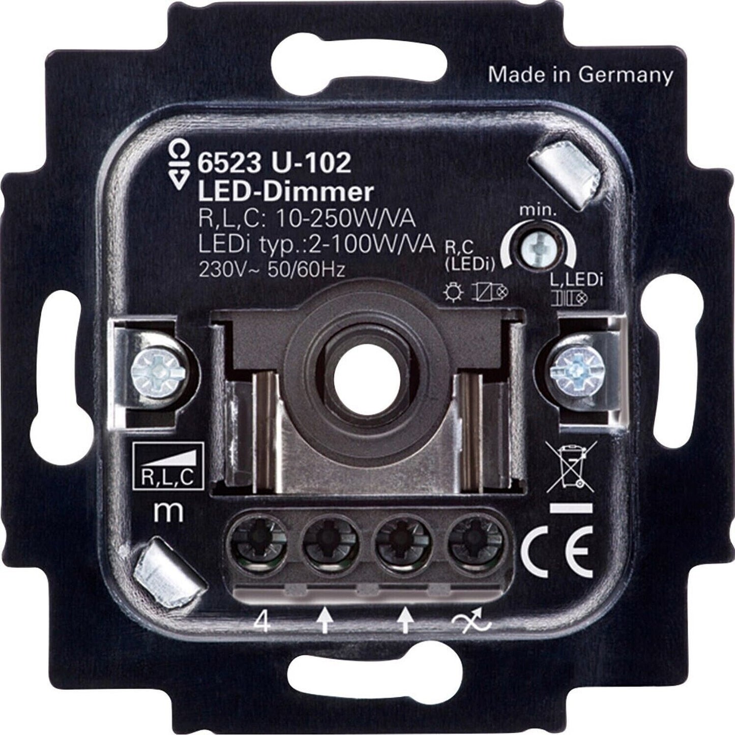 Busch-Jaeger 6523 U-102 LED Busch Drehdimmer-Einsatz 2-100W
