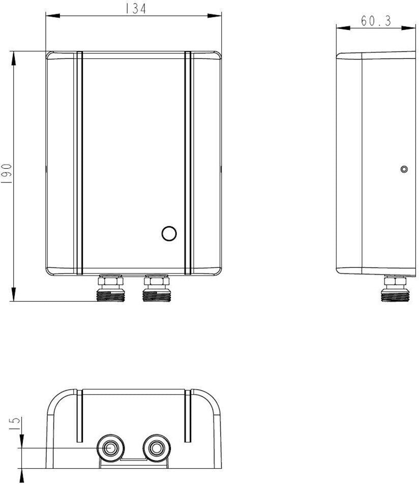 Thermoflow Kleindurchlauferhitzer Elex 5,5 (5.500 W, 2 l/min bei 38 °C)