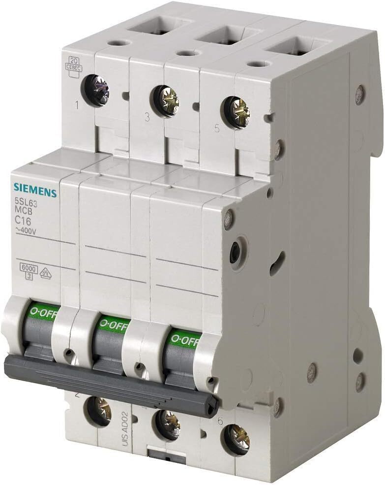 Siemens 5SL63166 Leitungsschutzschalter 6kA B16 3P in 3TE 400V – MCB,