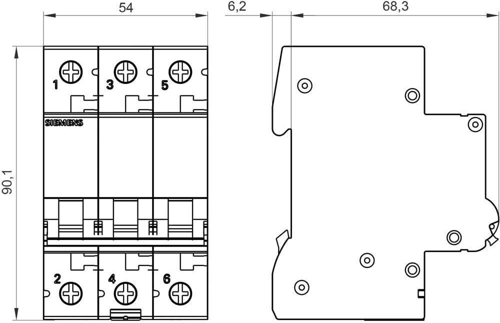 Siemens 5SL63166 Leitungsschutzschalter 6kA B16 3P in 3TE 400V – MCB,