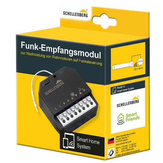 Schellenberg 20017 Smart Home Funk-Empfangsmodul Nachrüsten auf Funk, macht Ihre Antriebe Smart Home fähig