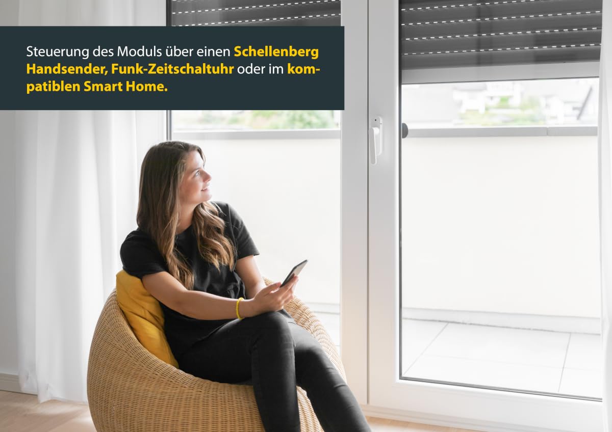 Schellenberg 20017 Smart Home Funk-Empfangsmodul Nachrüsten auf Funk, macht Ihre Antriebe Smart Home fähig