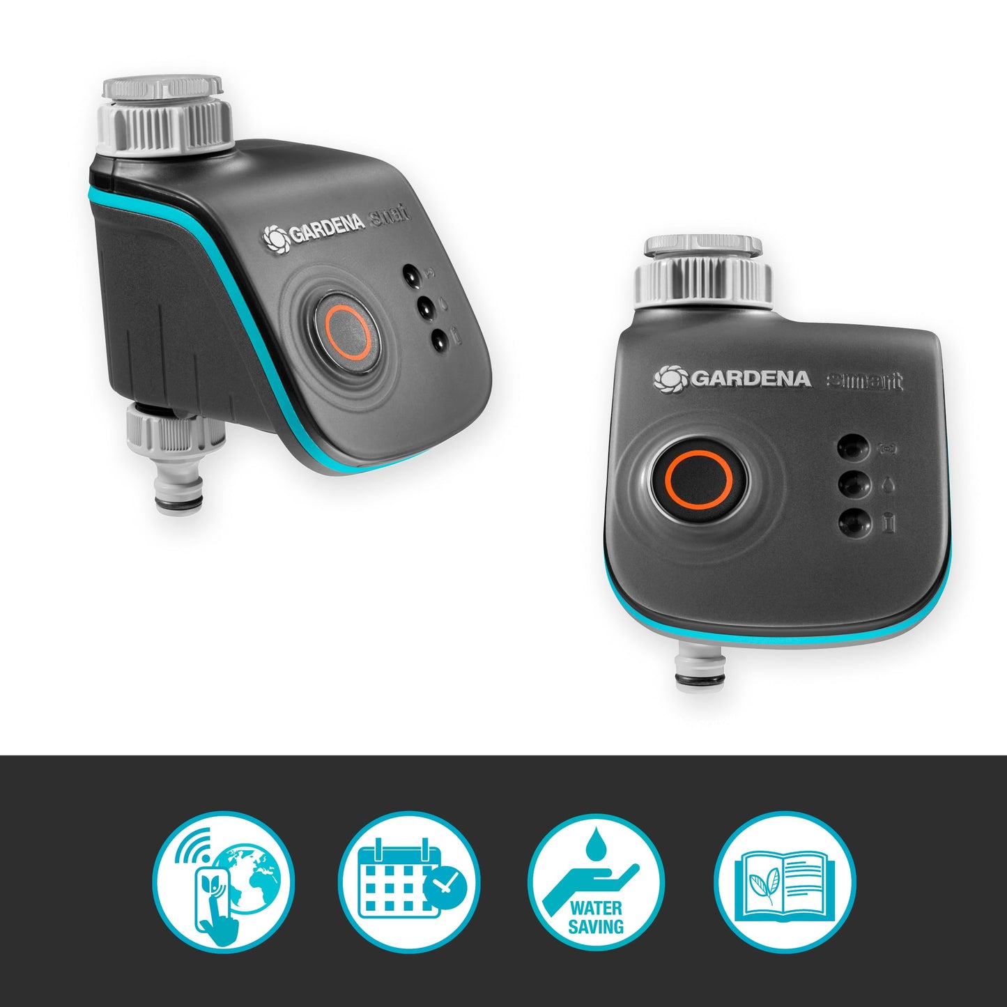 Gardena smart Water Control: Intelligenter Bewässerungscomputer mit smart App steuerbar, Frostwarnsystem, bewährte Ventiltechnik, ideal geeignet für Micro-Drip-System oder Sprinklersystem (19031-20)