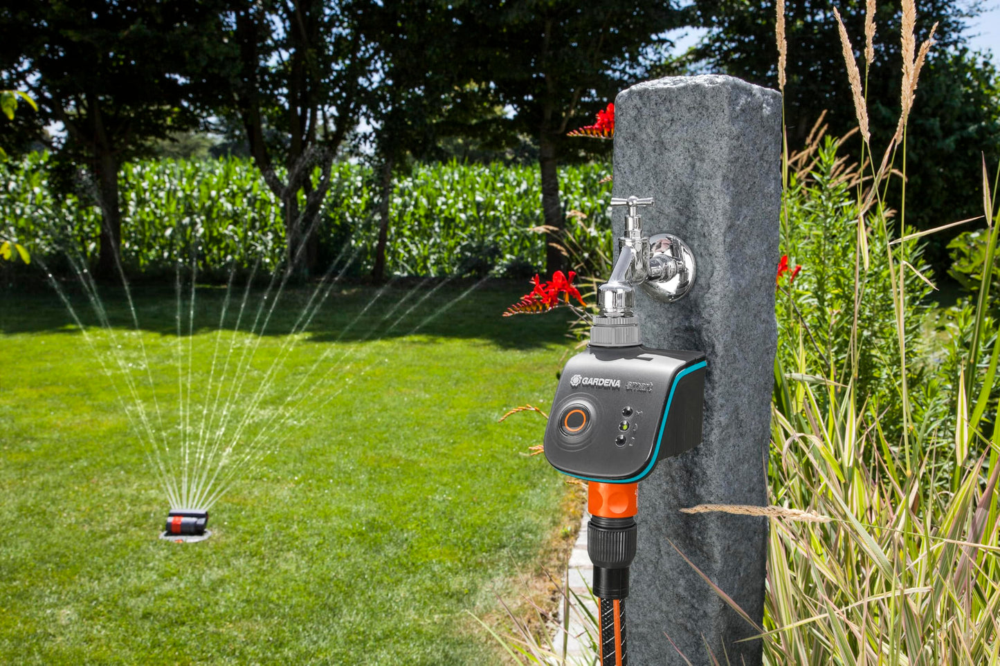 Gardena smart Water Control: Intelligenter Bewässerungscomputer mit smart App steuerbar, Frostwarnsystem, bewährte Ventiltechnik, ideal geeignet für Micro-Drip-System oder Sprinklersystem (19031-20)