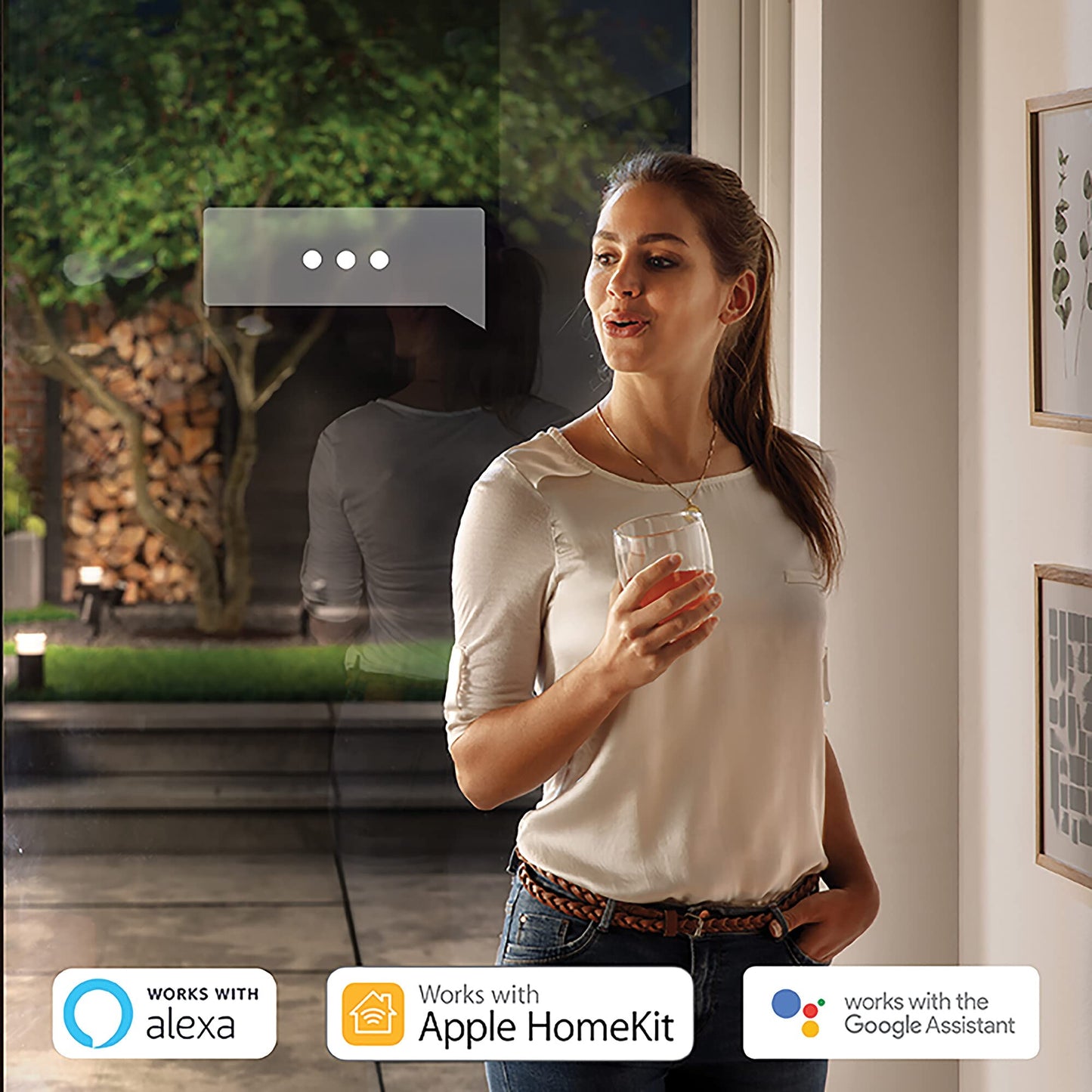 Philips Hue White and Color Ambiance LED Außenwandleuchte Resonate, dimmbar, bis zu 16 Millionen Farben, steuerbar via App, kompatibel mit Amazon Alexa (Echo, Echo Dot), silber