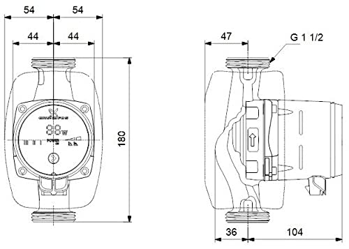 Grundfos Heizungsumwälzpumpe ALPHA1 230 V PN 10 180mm Typ 25-40 Rp 1Z