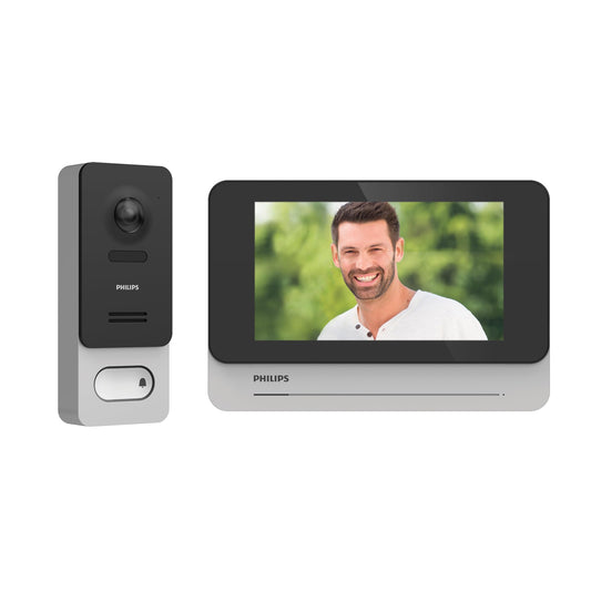 Philips - Videotelefon Touchscreen 17,8 cm (7 Zoll), kabellos und verbunden – WelcomeEye Wireless – Philips – Reichweite 350 m – 531039