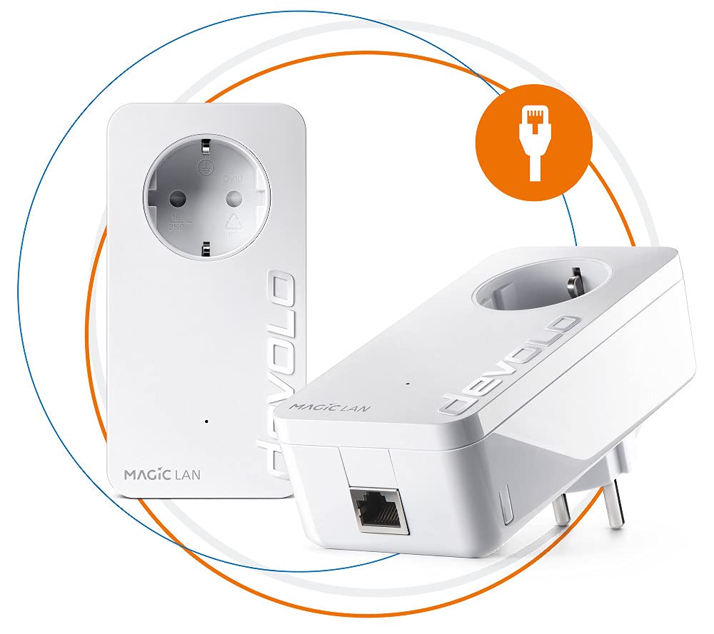 Devolo Magic 1 LAN Starter Kit (1200Mbit, Powerline, 2X GbitLAN, Heimnetz), 8295