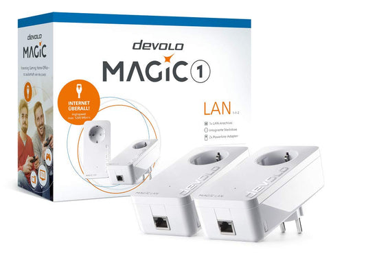 Devolo Magic 1 LAN Starter Kit (1200Mbit, Powerline, 2X GbitLAN, Heimnetz), 8295