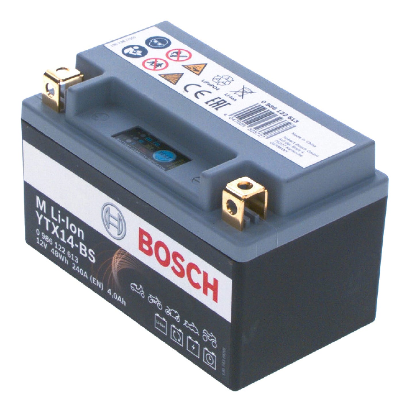 Bosch Automotive 0986122613 Motorradbatterie Li-ion LTX14-BS 4Ah/240A