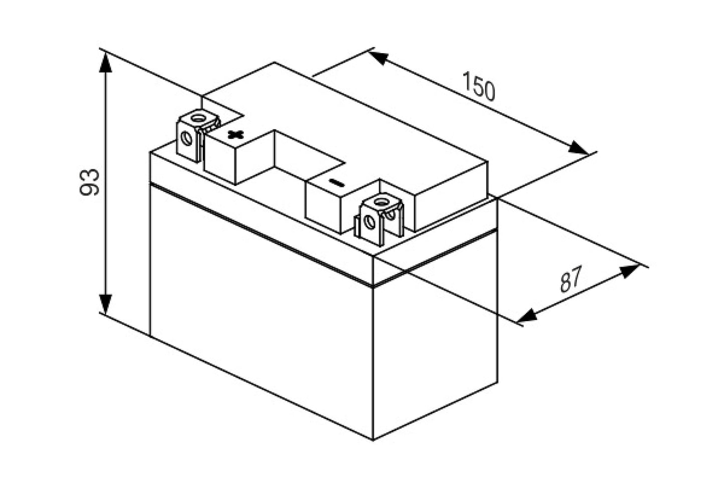 Bosch Automotive 0986122613 Motorradbatterie Li-ion LTX14-BS 4Ah/240A
