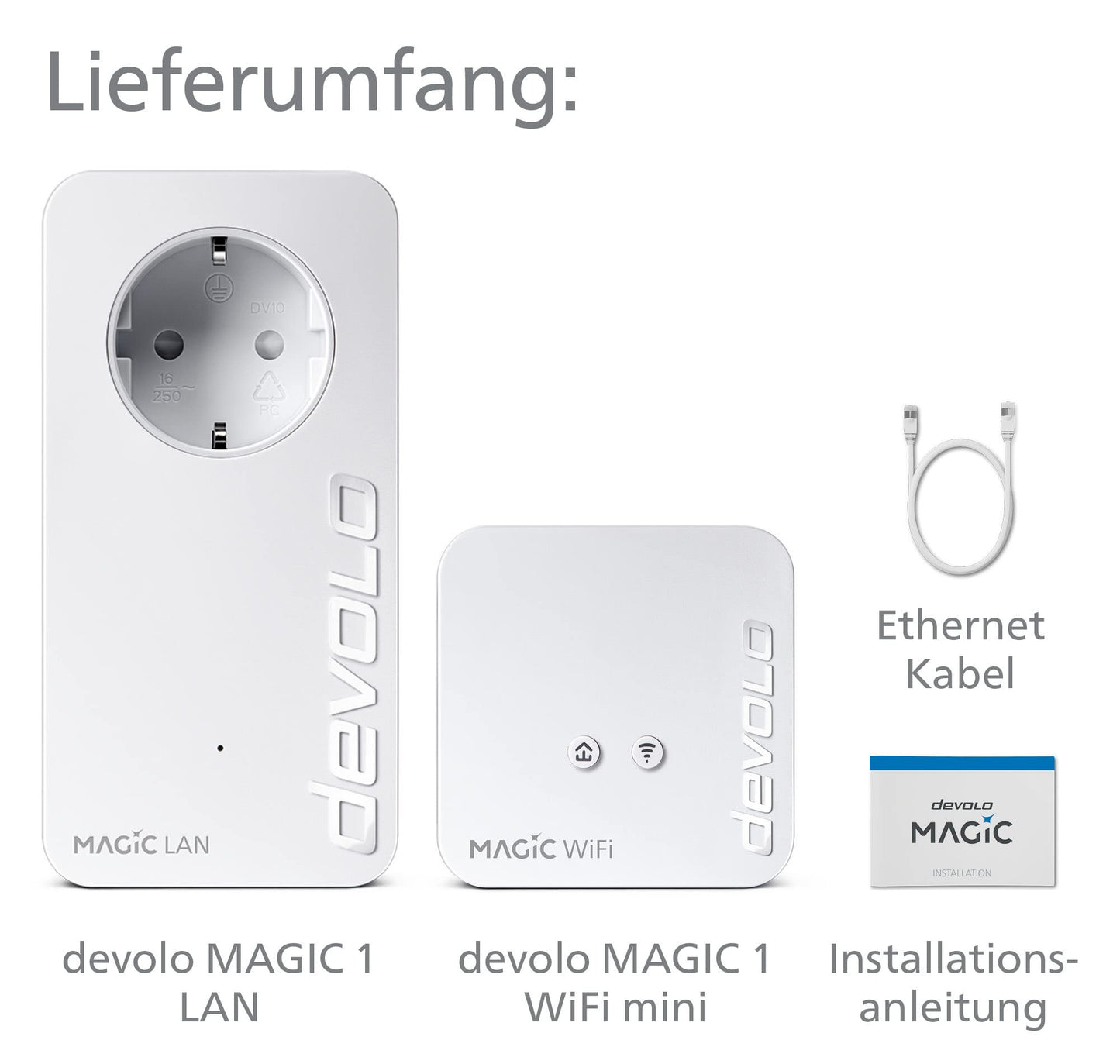 Devolo Magic 1 WiFi mini Starter Kit Powerline WLAN Network Kit 400MBit/s