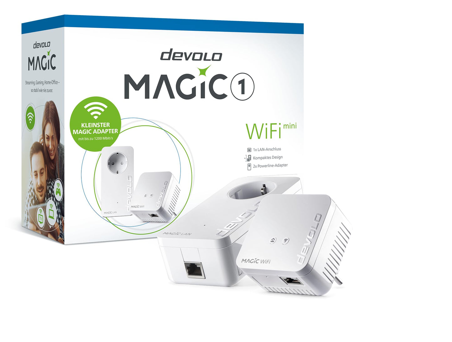 Devolo Magic 1 WiFi mini Starter Kit Powerline WLAN Network Kit 400MBit/s