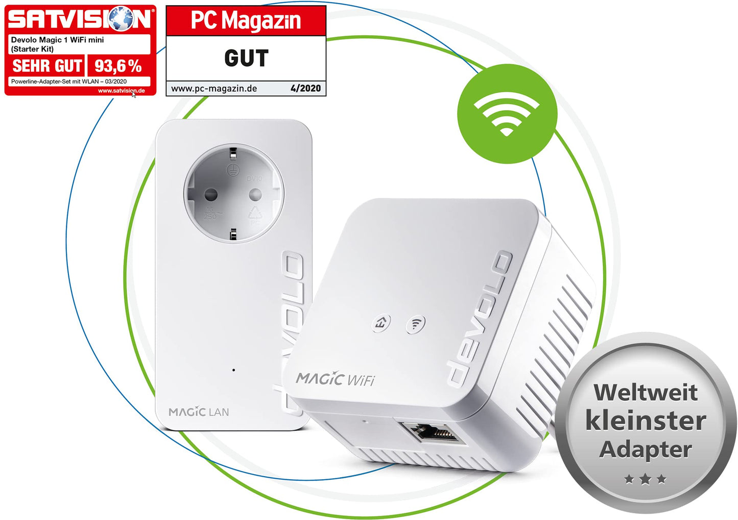 Devolo Magic 1 WiFi mini Starter Kit Powerline WLAN Network Kit 400MBit/s