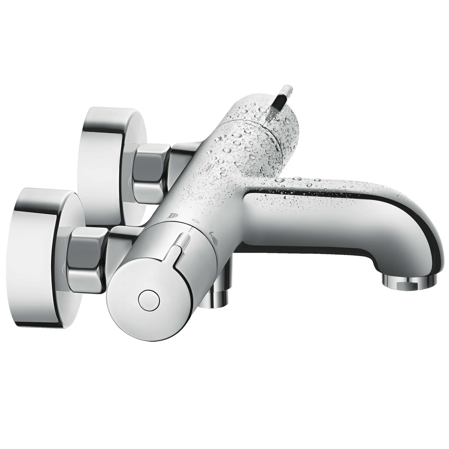 Hansgrohe MyFox 13154000 Badewannen-Thermostatmischer, Chrom, 29, 6 x 19, 9 x 4, 2 cm