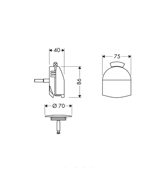 Hansgrohe Farbset für Exafill Ein-/ Ab- und Überlaufgarnitur, 1 Stück, chrom, 58127000