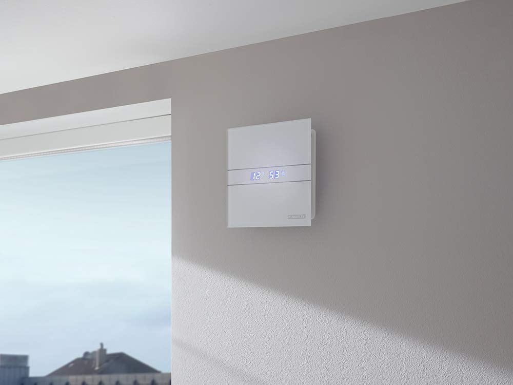 Marley Kleinraumventilator Wandventilator P14 mit Display, Hygrostat & Nachlauf