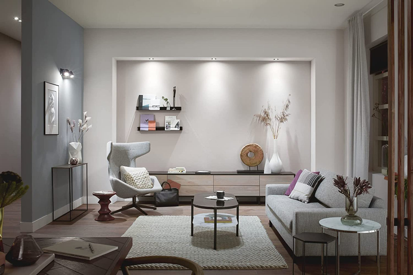 Philips Hue White & Col. Amb. Centura Einbauspot 3 flg. Schwarz/Weiß 3x350lm, 929003045501