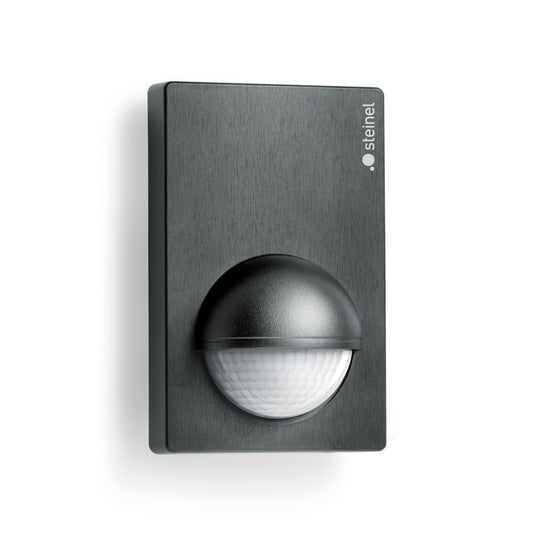 Steinel Bewegungsmelder IS 180-2 schwarz, 180° Infrarot Bewegungssensor, Dämmerungssensor für Innen- und Außenbereich