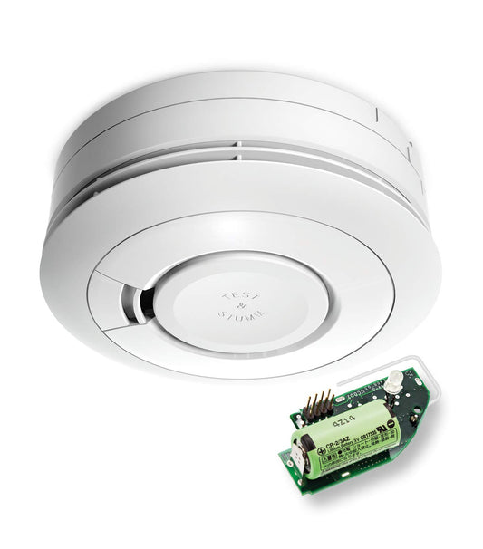 Ei Electronics Ei650RF Funkrauchmelder, Set aus funkvernetzbarem Rauchwarnmelder und Funkmodul, Testsieger Stiftung Warentest mit Batterie für 10 Jahre, weiß