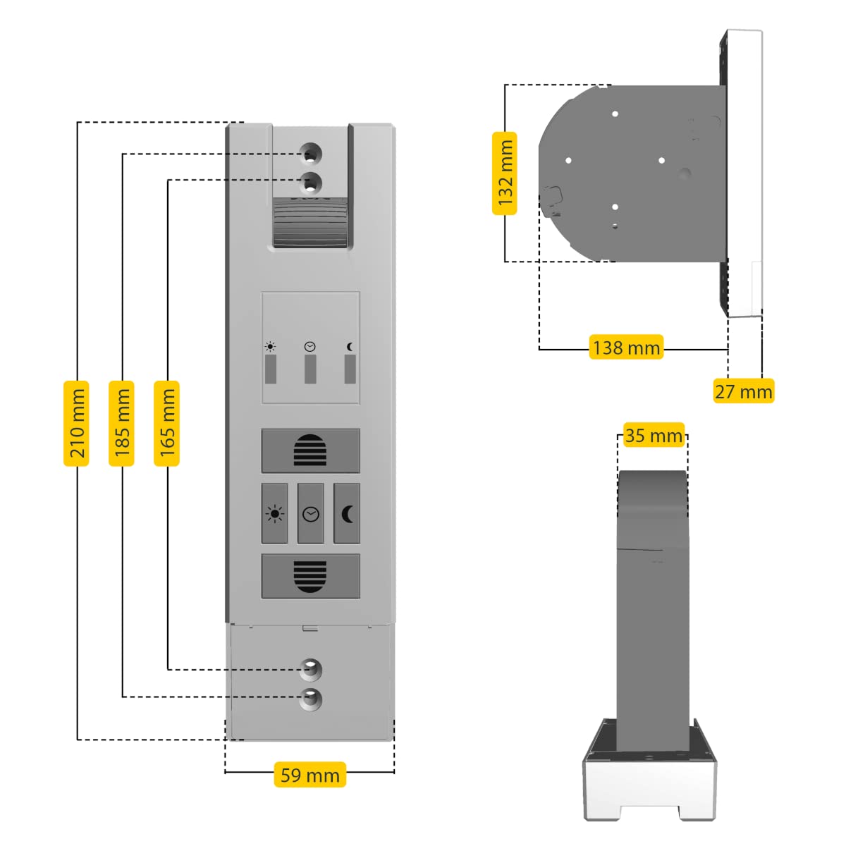 Schellenberg 22728 Elektrischer Rolladen Gurtwickler RolloDrive 65 Premium, Funkgurtwickler für Smart-Home, bis 6 m² Fläche, 45 kg Zugkraft, inkl. Netzstecker