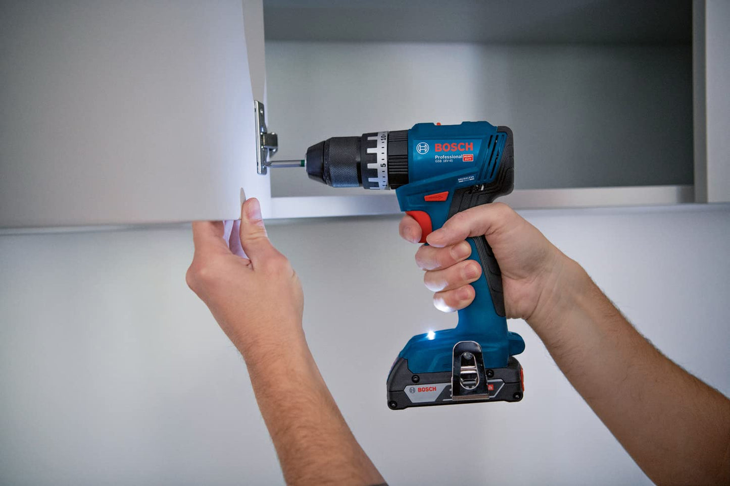 Bosch Professional 18V System Akku Schlagbohrschrauber GSB 18V-45 (Drehzahl 1.900 min⁻¹, ohne Akku/ Ladegerät)