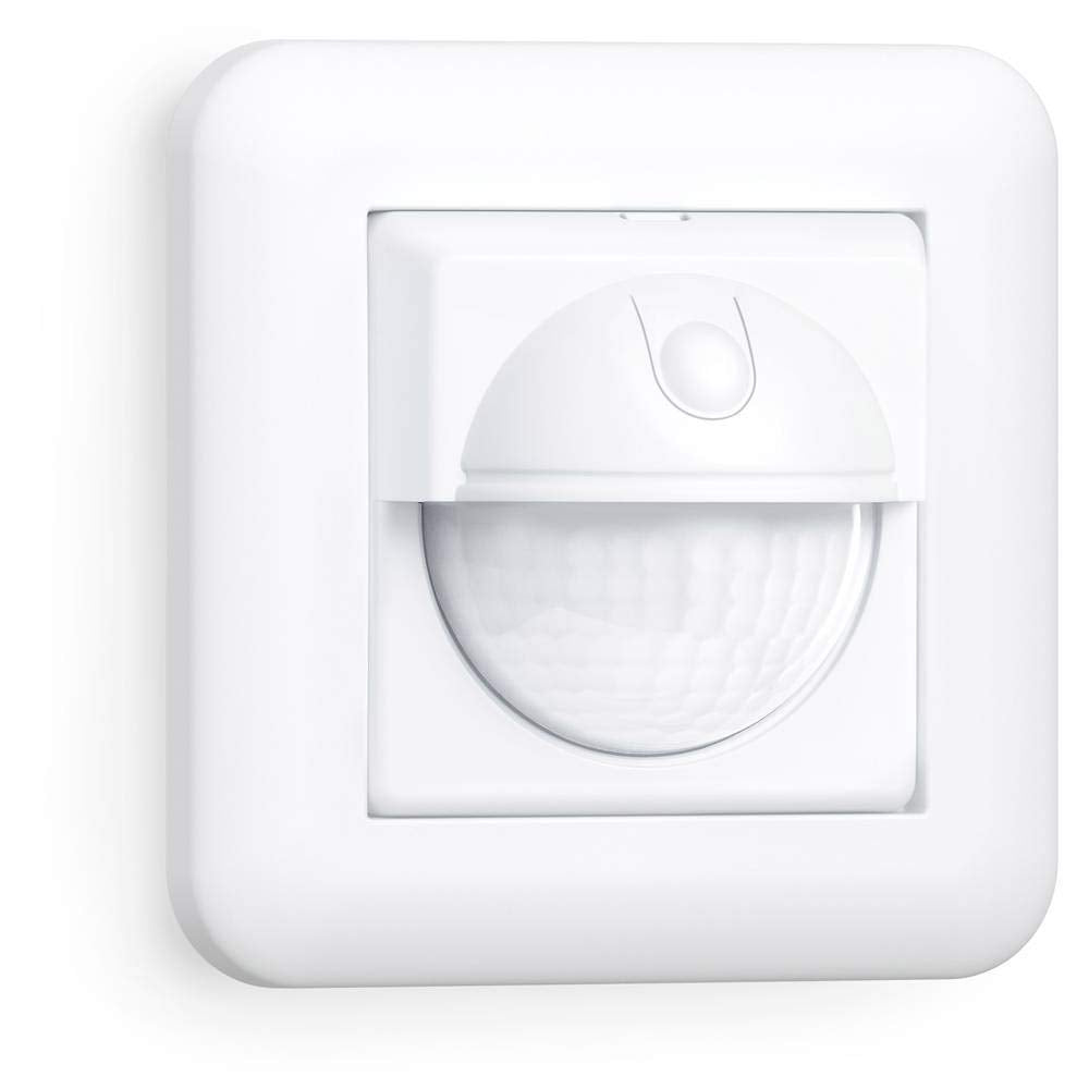Steinel Bewegungsmelder IR 180 UP easy, Unterputz Wandschalter, 180° Sensorschalter, LED geeignet, 2- und 3-Draht Montage || 220-240V || 50/60Hz || Max 200W, Weiß