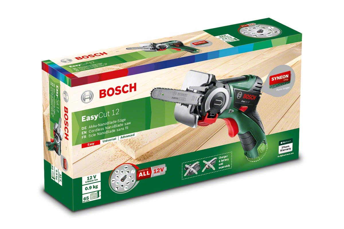 Bosch Akku Säge EasyCut 12 (ohne Akku, NanoBlade Technologie, 12 Volt System, im Karton)