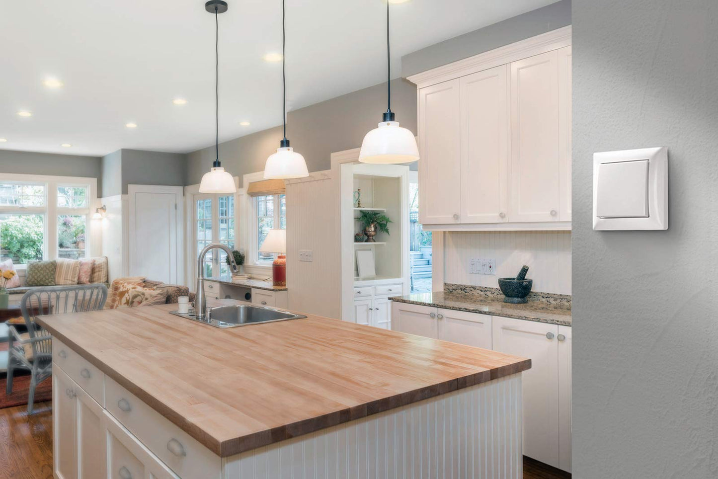 Bosch Smart Home Lichtschalter Unterputz, kompatibel mit Google Assistant, Alexa und Apple Homekit (Variante Deutschland und Österreich)