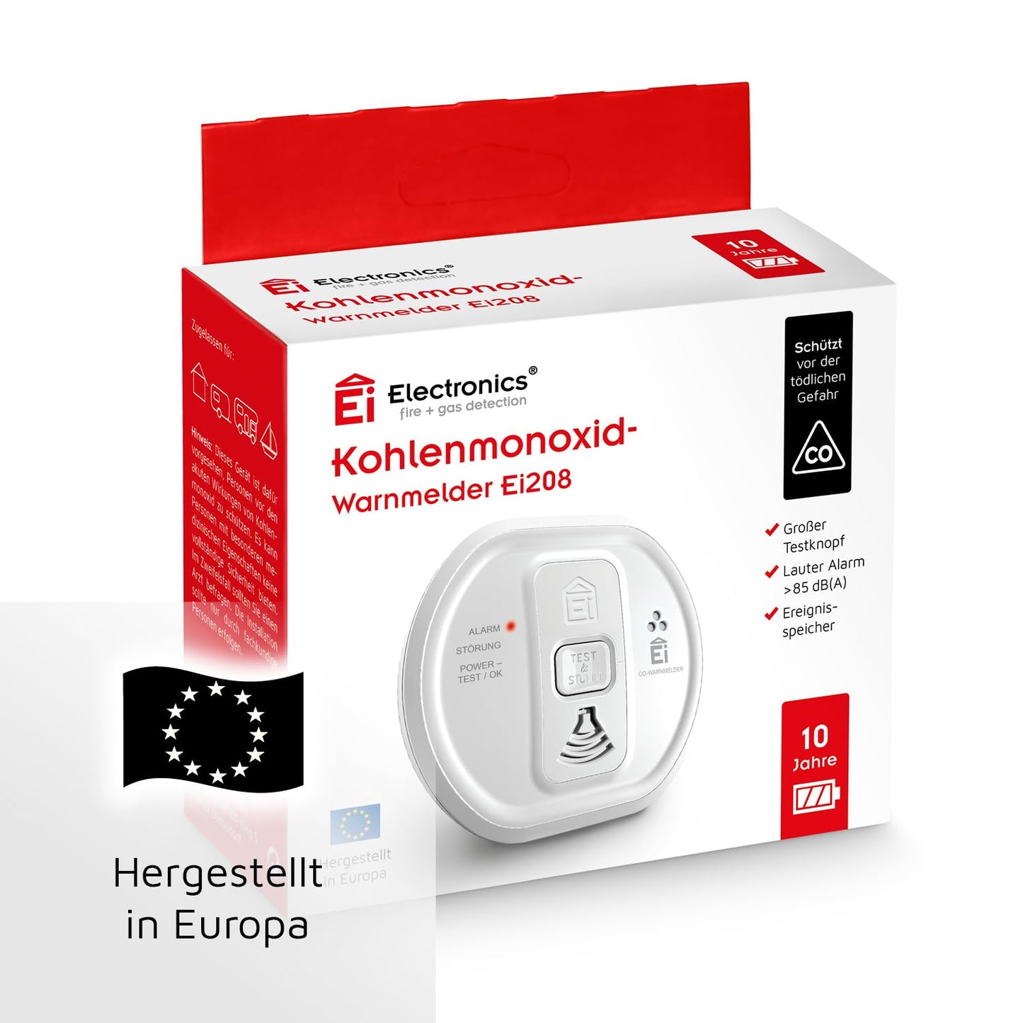 Ei Kohlenmonoxidwarnmelder Ei208D inkl. 10 Jahres-Batterie NEU & OVP