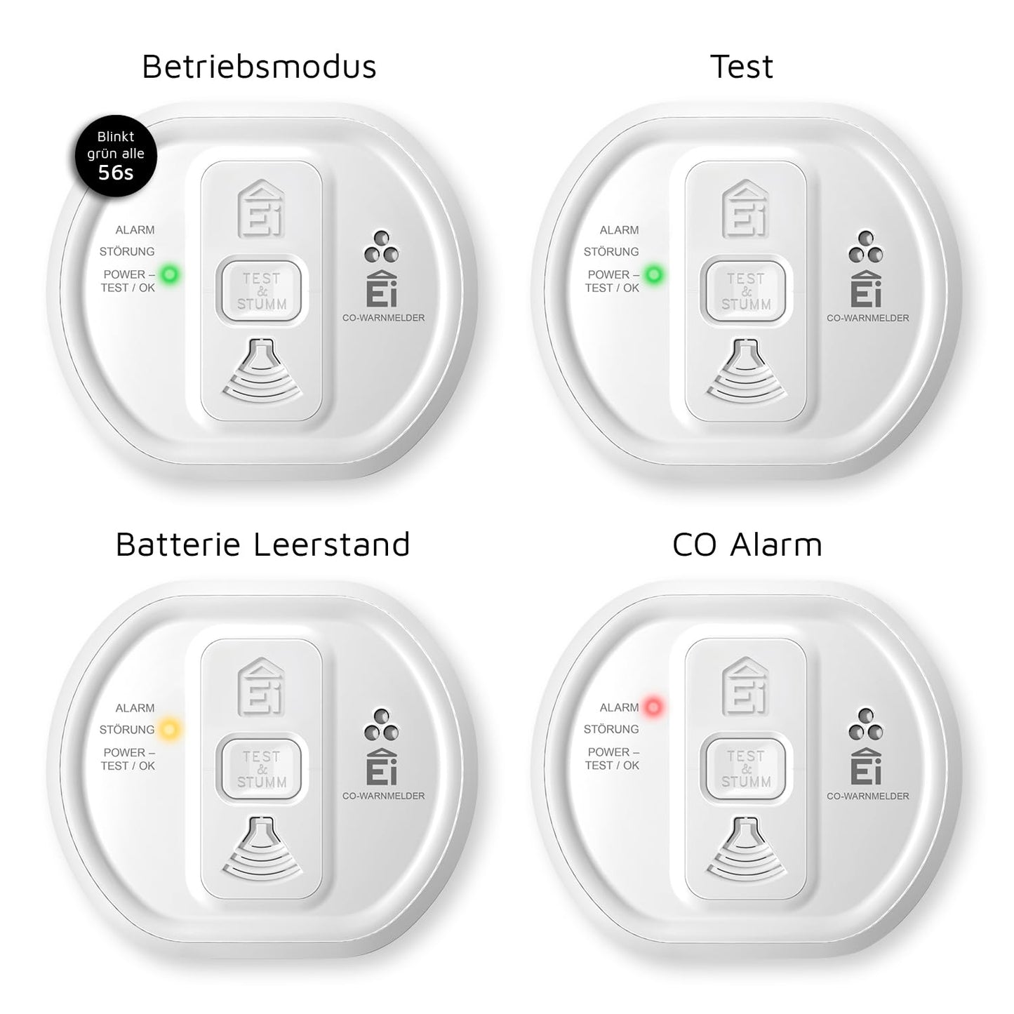 Ei Kohlenmonoxidwarnmelder Ei208D inkl. 10 Jahres-Batterie NEU & OVP