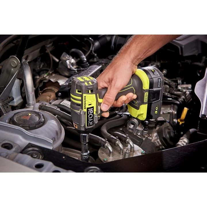 RYOBI 18 V ONE+ Brushless Akku-Schlagschrauber R18IW7-0 (Leerlaufdrehzahl 0-3000 min⁻¹, Schlagzahl 0-3900 min⁻¹, Drehmoment- Einstellungen 120/150/200/270 Nm, ohne Akku und Ladegerät)