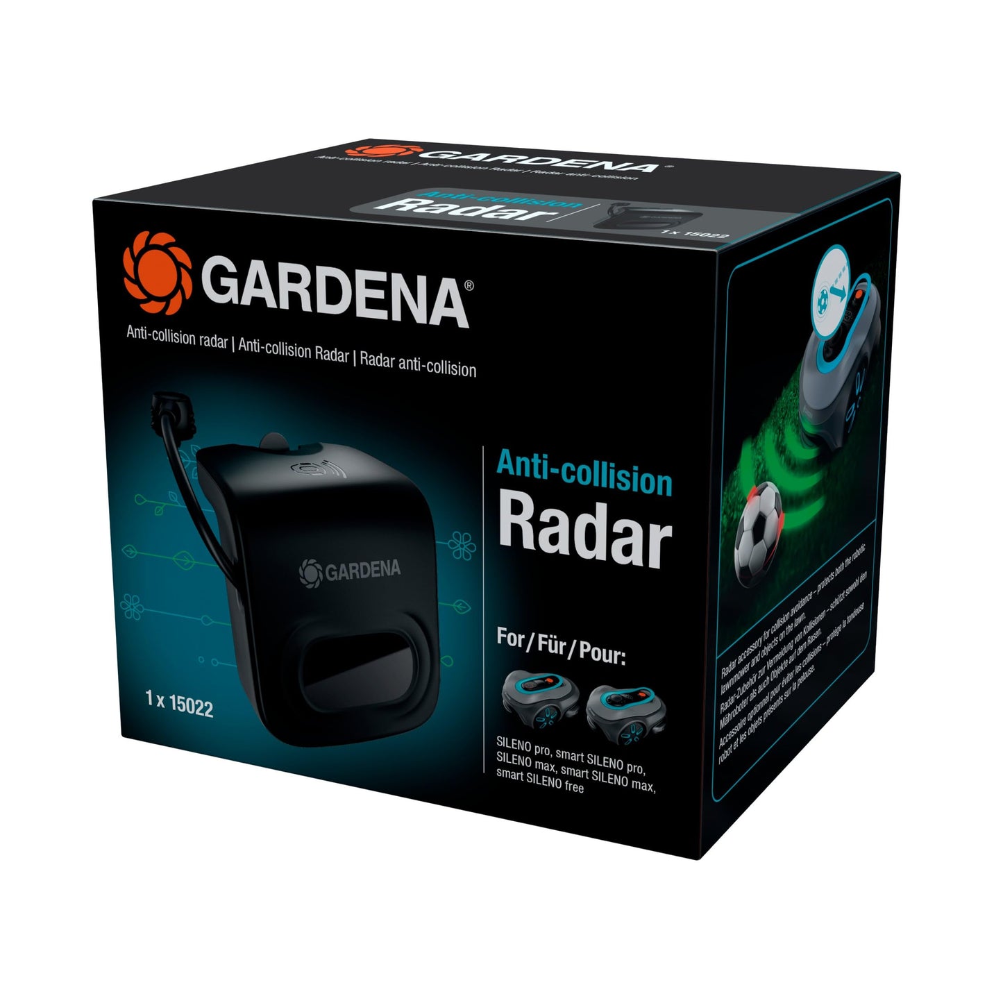 Gardena Antikollisions-Radar für smart SILENO Mähroboter, kompatibel mit pro, max und free Modellen, verhindert Kollisionen, einfache werkzeugfreie Montage, schützt Mäher und Garten (15022-20)