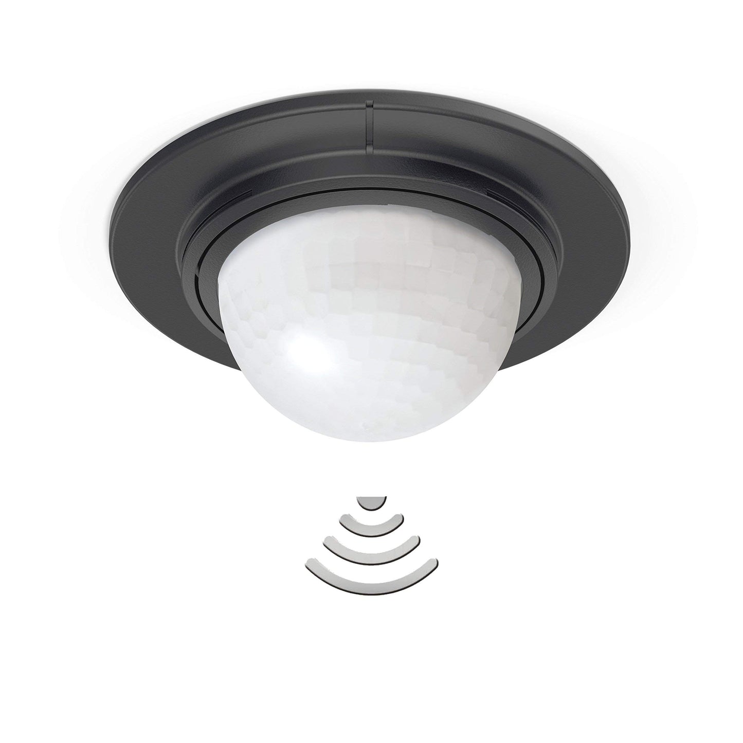 Steinel Einbau-Bewegungsmelder IS 360-1 schwarz, 1000 W Schaltleistung, 360° Sensor, max. 4 m Reichweite, LED geeignet